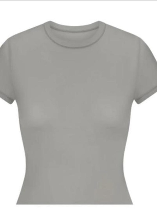 SKIMS Tops - SKIMS Short Sleeve Fits Everybody Tee - Gray